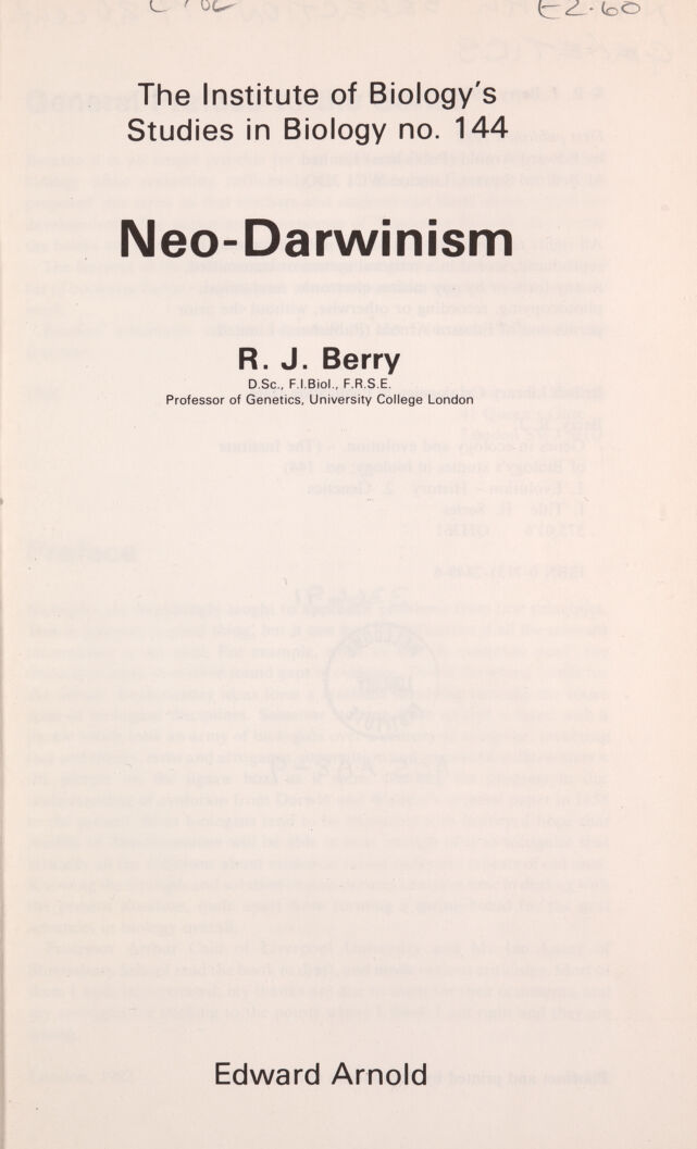 Neo Darwinism Wellcome Collection