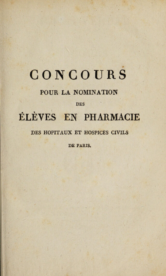 Proces Verbal Du Concours 1817 17 Pour La Nomination Des Eleves En Pharmacie Des Hopitaux Et Hospices Civils De Paris Wellcome Collection