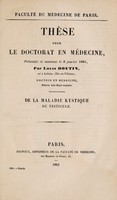 De La Maladie Kystique Du Testicle Par Louis Boutin Wellcome Collection
